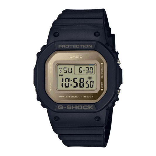 Casio G-SHOCK Digitaluhr mit dunklem Resingehäuse und -band, LCD-Display