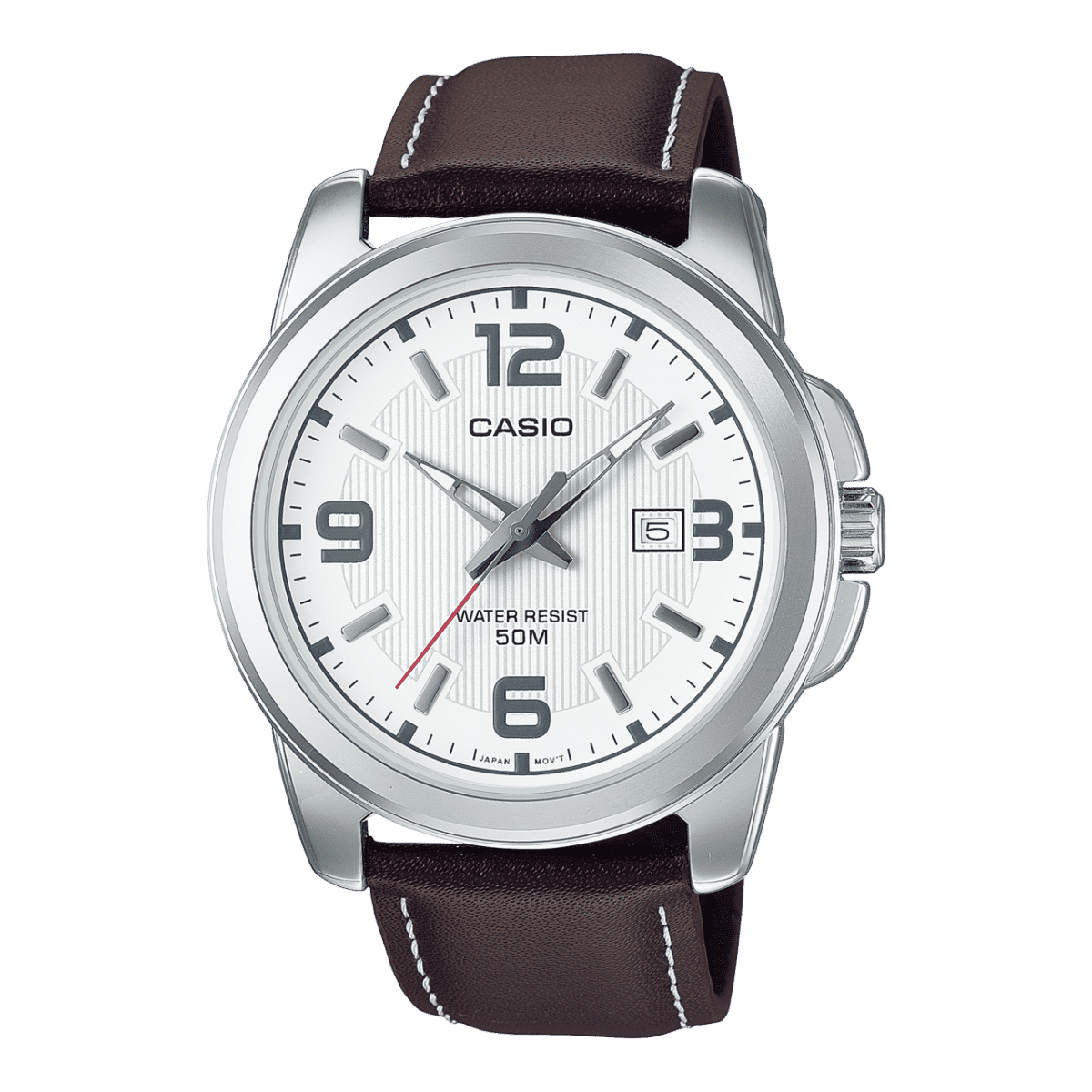 Casio Collection MTP-1314PL-7AVEF Herrenuhr Weiß • Mineralglas • Lederarmband
