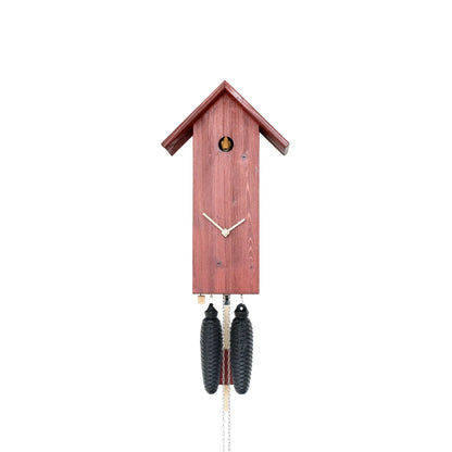Rombach & Haas Classic SLM3-3 Orologio da Parete Rosso • Movimento Meccanico 8 Giorni • Cuculo Intagliato a Mano