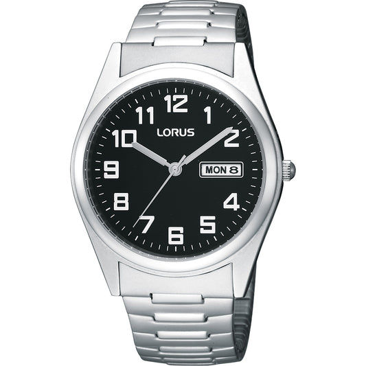 Lorus Classic RXN13CX9 Herren Armbanduhr • Tag/Datum-Anzeige • Edelstahlarmband