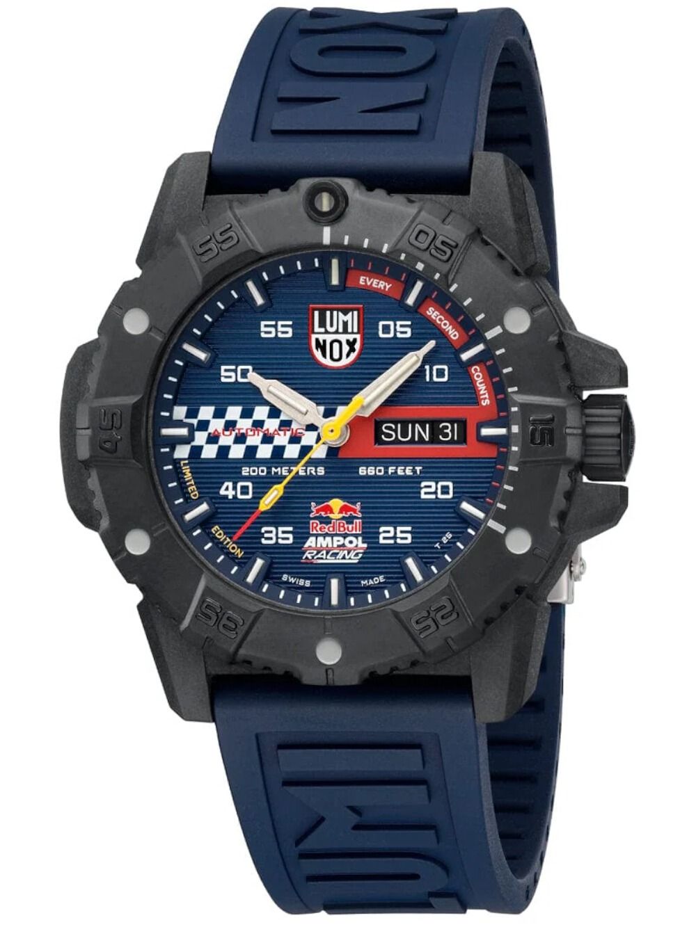 Luminox Master Carbon SEAL XS.3863.ARB Herrenuhr Schwarz-Rot • Schweizer Automatikwerk • Limited Edition 100 Stück, Bild 3
