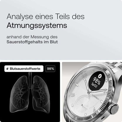 Withings ScanWatch Nova HWA10-MODEL 10-ALL Damen Smartwatch Silber • Hybrid-Smartwatch mit analogem Zifferblatt • 5 ATM