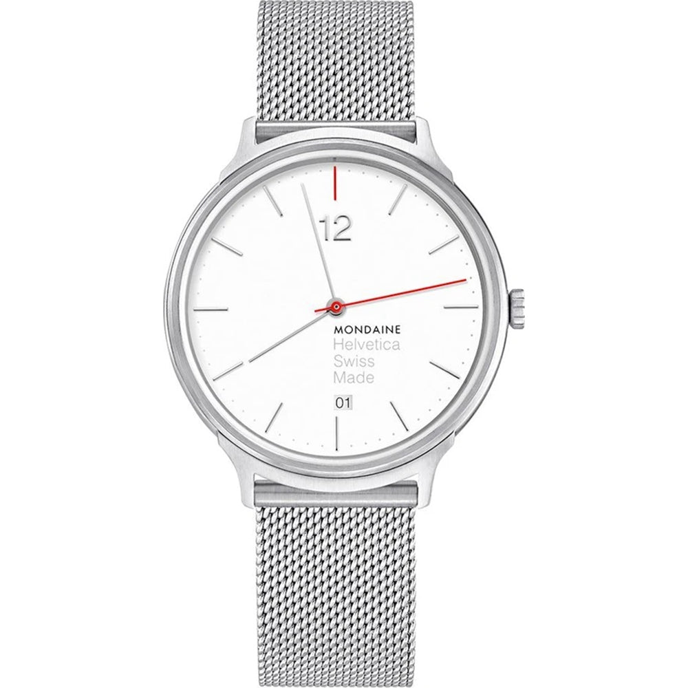 Mondaine Helvetica Light MH1.L2212.SM Damenuhr Silber • Saphirglas • Schweizer Quarzwerk