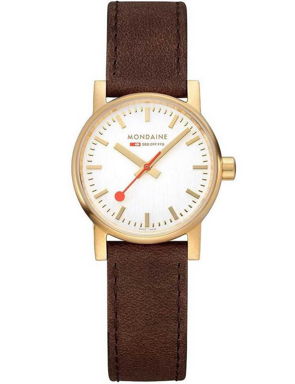Mondaine evo2 MSE.30112.LG Damenuhr Gold • Saphirglas • Schweizer Quarzwerk, Bild 2