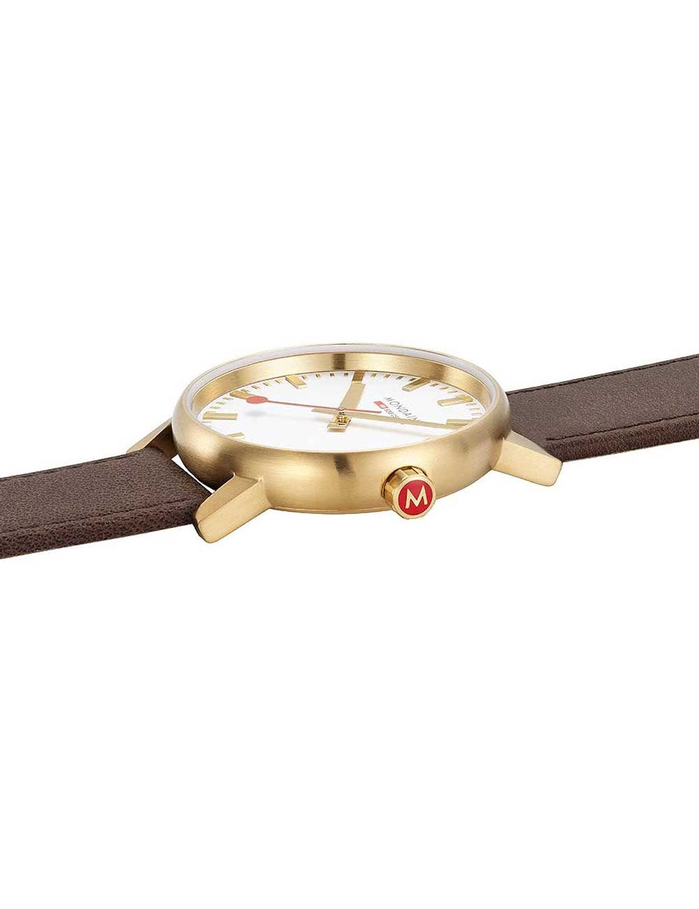 Mondaine evo2 MSE.40112.LG Herrenuhr Goldfarben • Quarzwerk • SBB-Design, Bild 2
