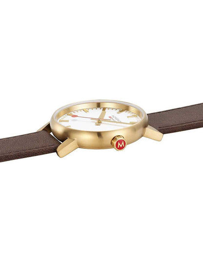 Mondaine evo2 MSE.40112.LG Herrenuhr Goldfarben • Quarzwerk • SBB-Design, Bild 2