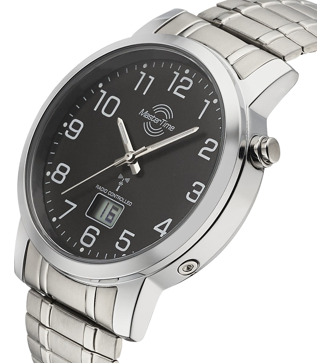 Master Time Basic MTGA-10308-22M Herren Armbanduhr Silber • Funkuhrwerk DCF77 • Mineralglas, Bild 2