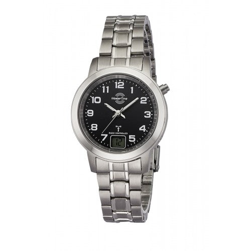 Master Time MTLT-10758-22M Titan Basic II Damenuhr Silber • Funkuhrwerk • Leuchtzeiger