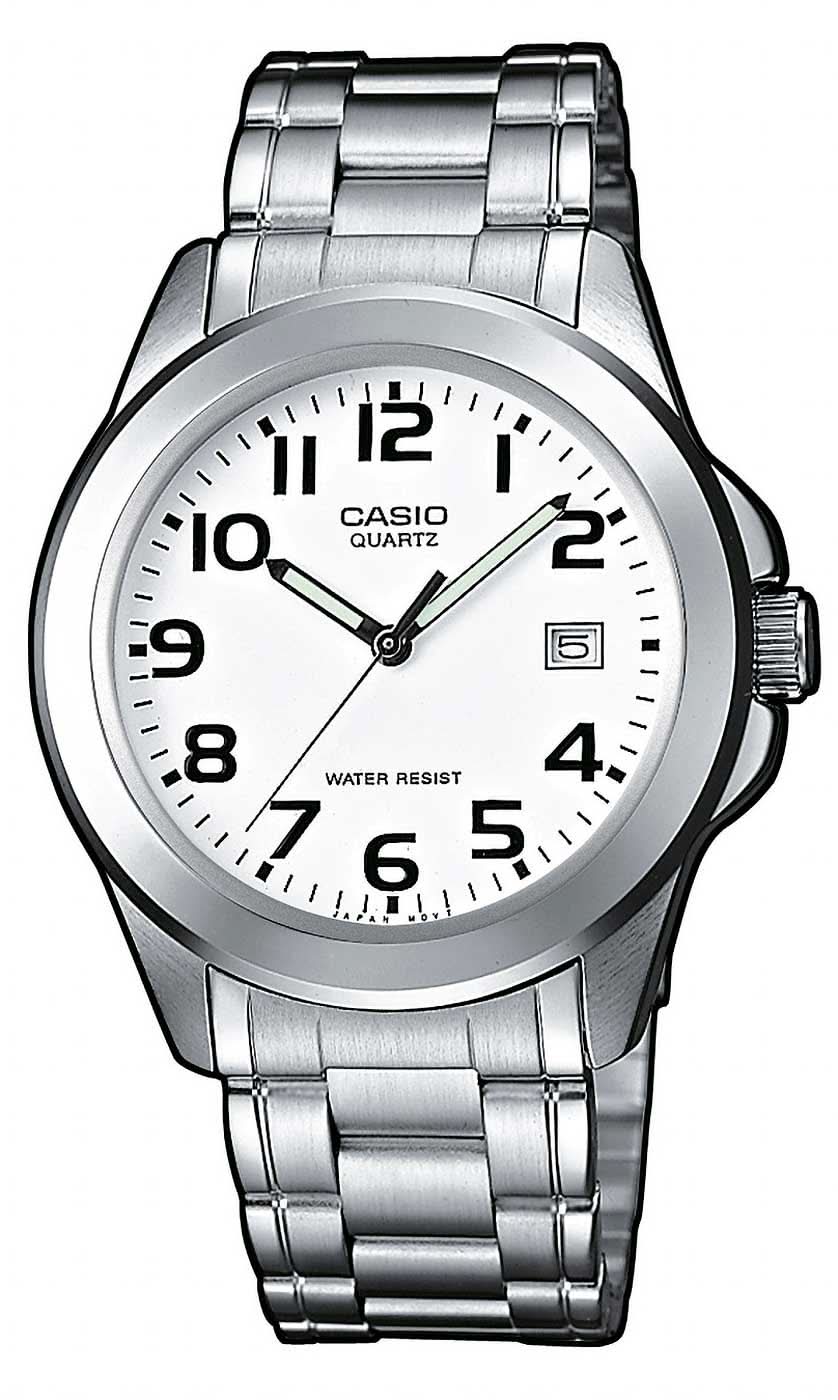 Orologio da uomo con bracciale in acciaio inossidabile, quadrante argentato, display analogico e datario