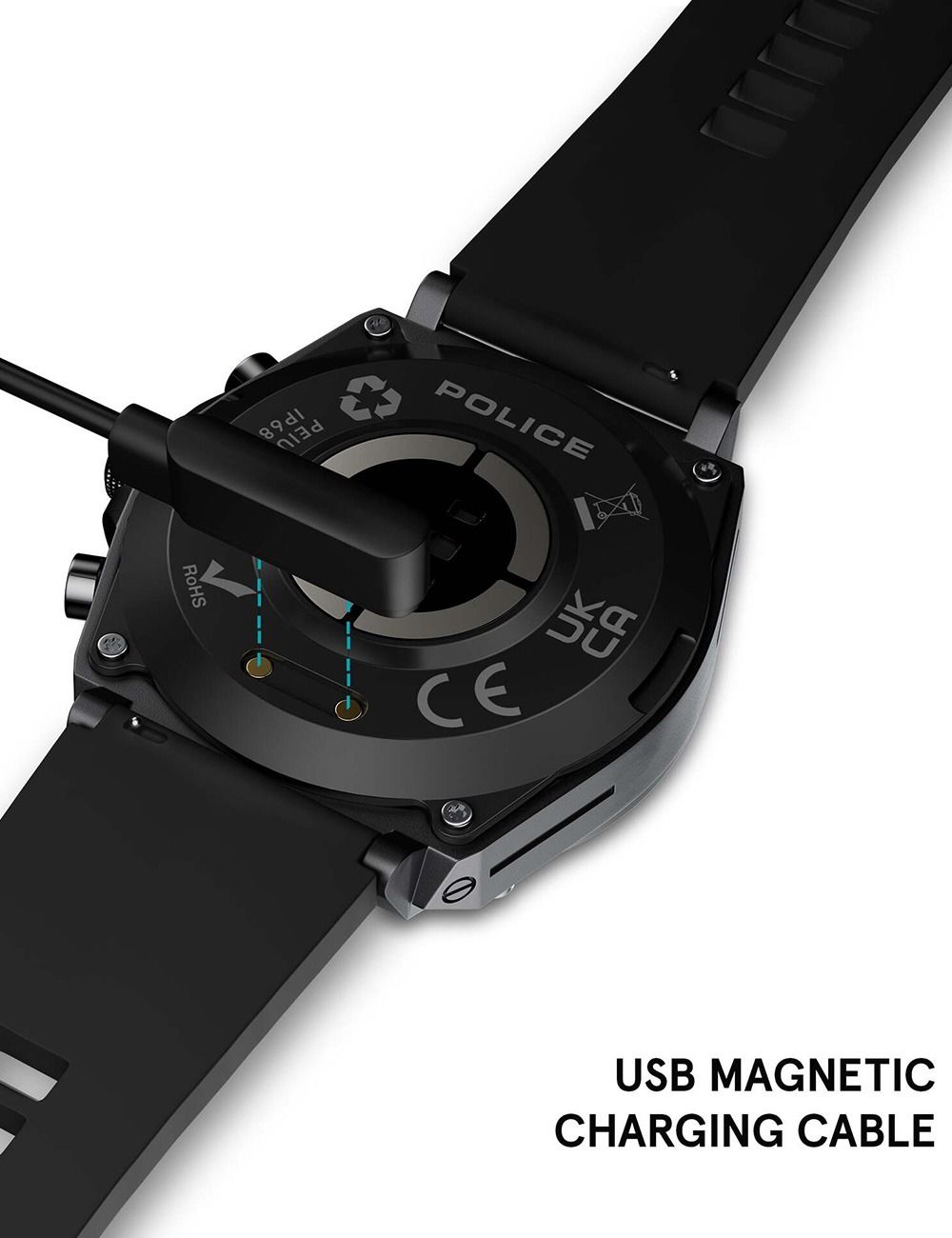 Police My Avatar PEIUN0000102 Herrenuhr Schwarz • Smartwatch • IP68 Wasserschutz, Bild 3