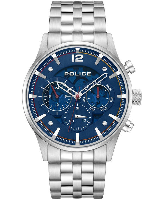 Police Driver II PEWGK0040204 Herrenuhr Blau • Quarz-Chronograph • Mineralglas