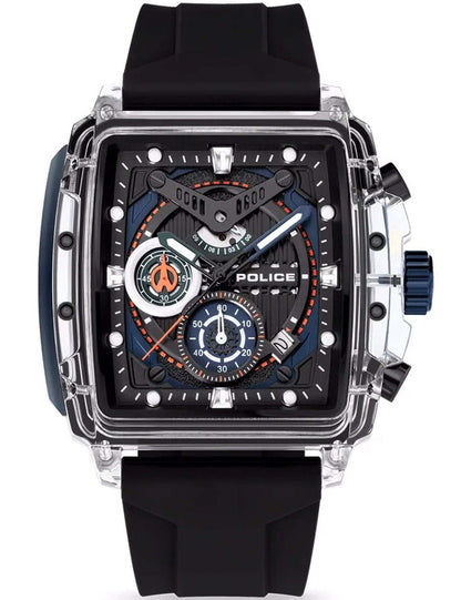 Police Clout PEWGO0052401 Herrenuhr Schwarz • Quarz-Chronograph • Mineralglas