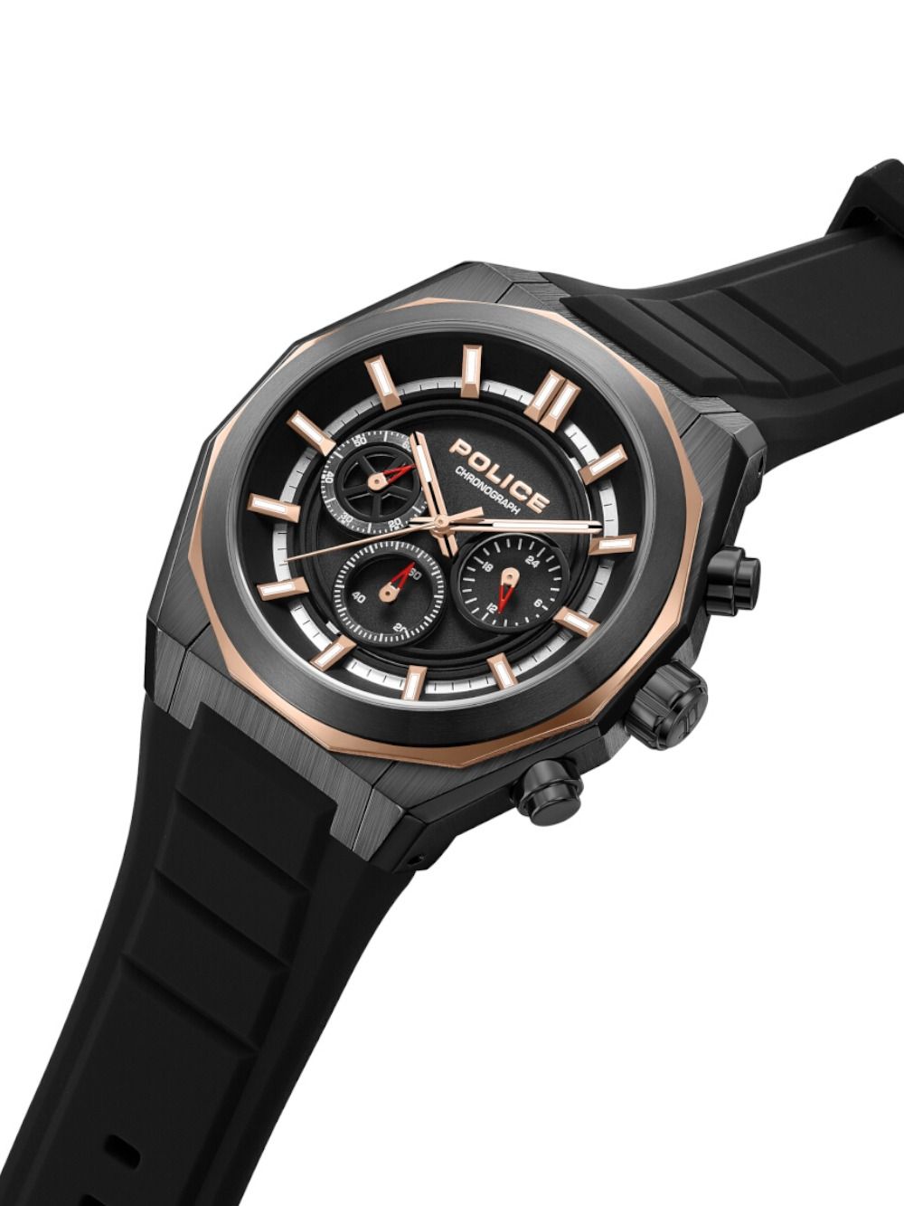 Police Steward PEWGO0093701 Herrenuhr Schwarz • Quarz-Chronograph • Mineralglas, Bild 2