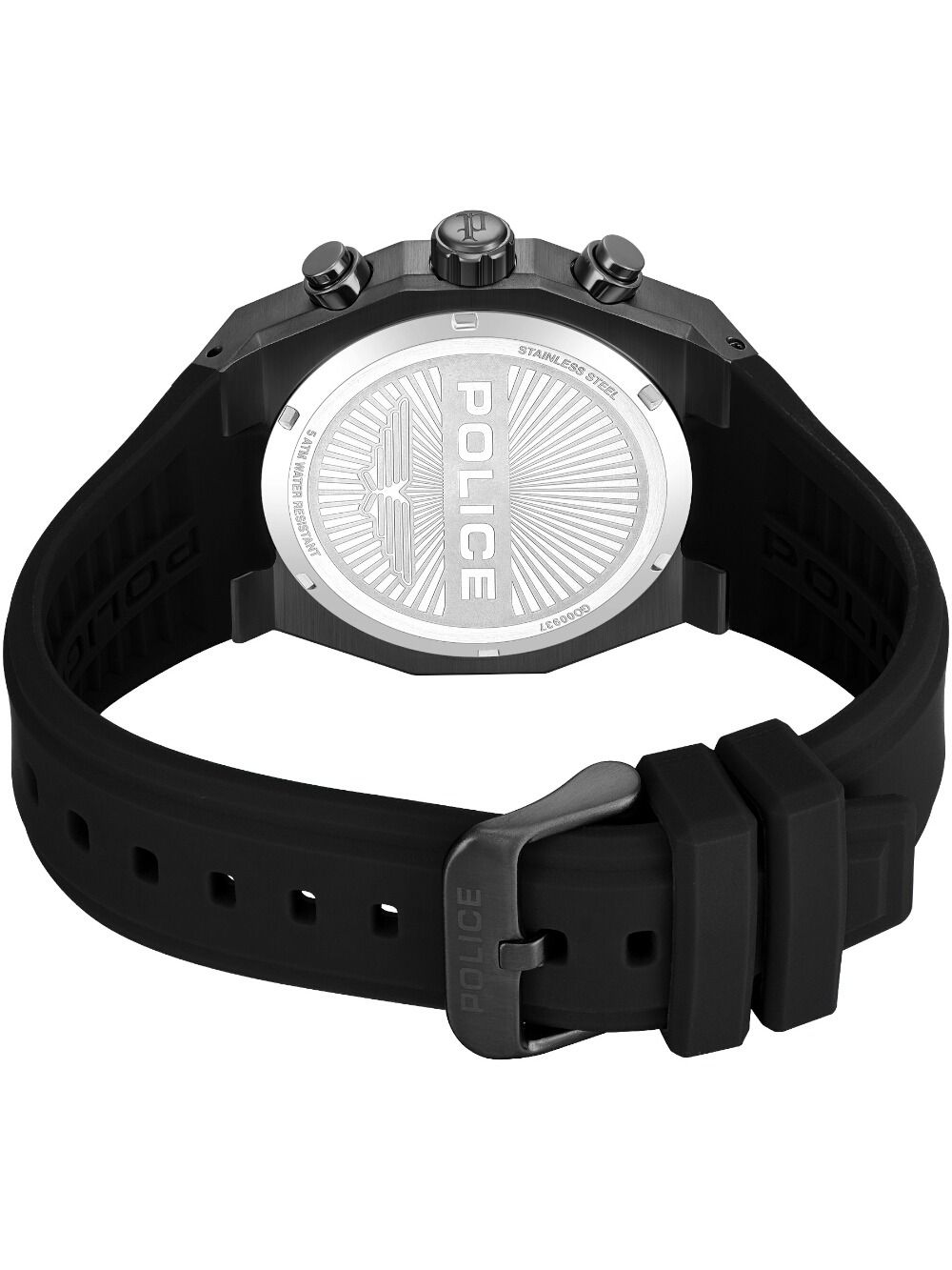 Police Steward PEWGO0093701 Herrenuhr Schwarz • Quarz-Chronograph • Mineralglas, Bild 4