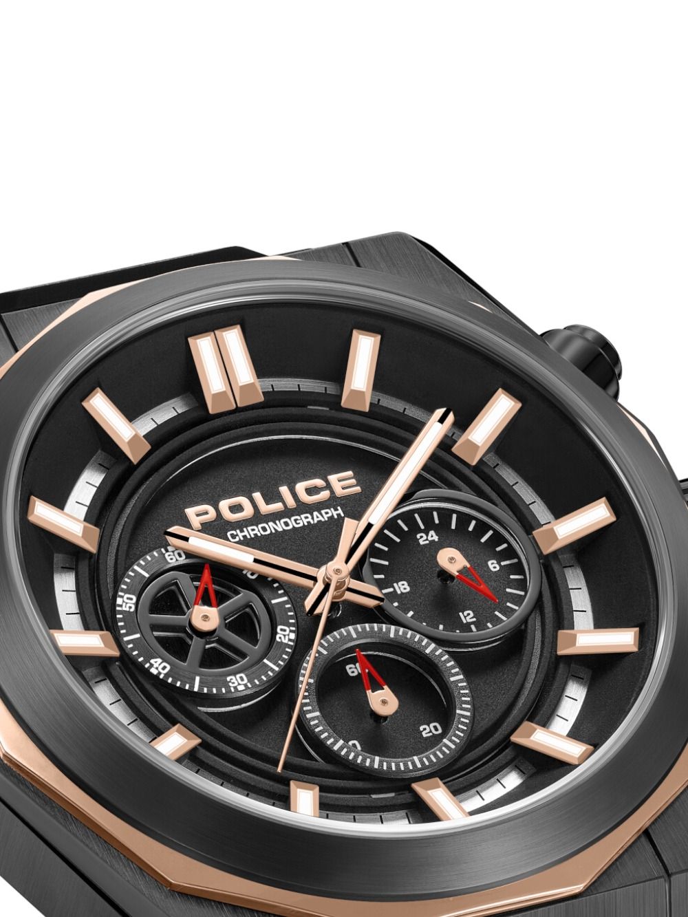 Police Steward PEWGO0093701 Herrenuhr Schwarz • Quarz-Chronograph • Mineralglas, Bild 3