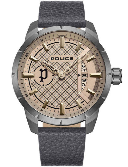Police PEWJB2226903 Herrenuhr Neist 45mm Grau • Mineralglas • Quarzwerk mit Datumsanzeige