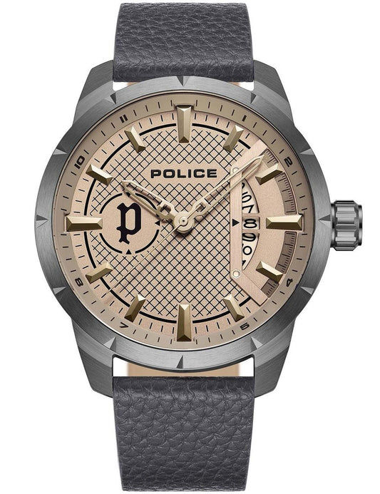Police PEWJB2226903 Herrenuhr Neist 45mm Grau • Mineralglas • Quarzwerk mit Datumsanzeige
