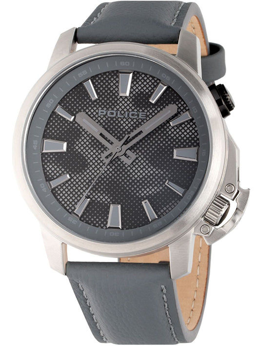 Police Kavalan PEWJD2202702 Herrenuhr Grau • Mineralglas • Lederband