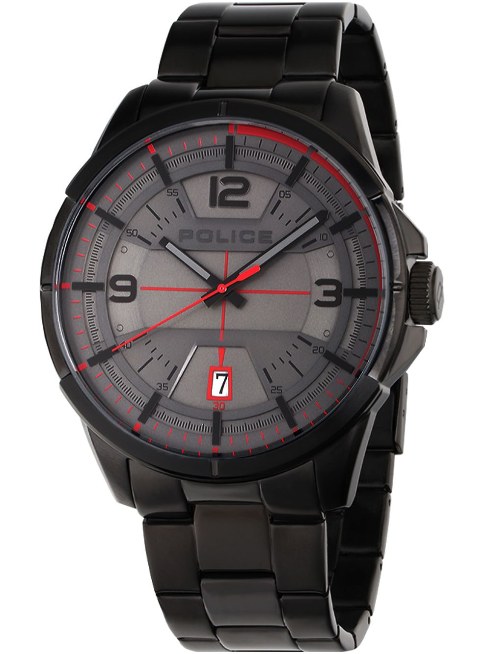Police Classic PEWJH2007001 Herrenuhr Schwarz • Mineralglas • Quarzwerk