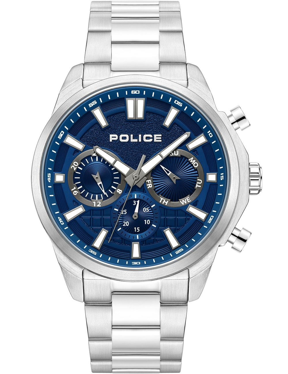 Police Rangy PEWJK0021004 Herrenuhr Blau • Mineralglas • Datum & Wochentag
