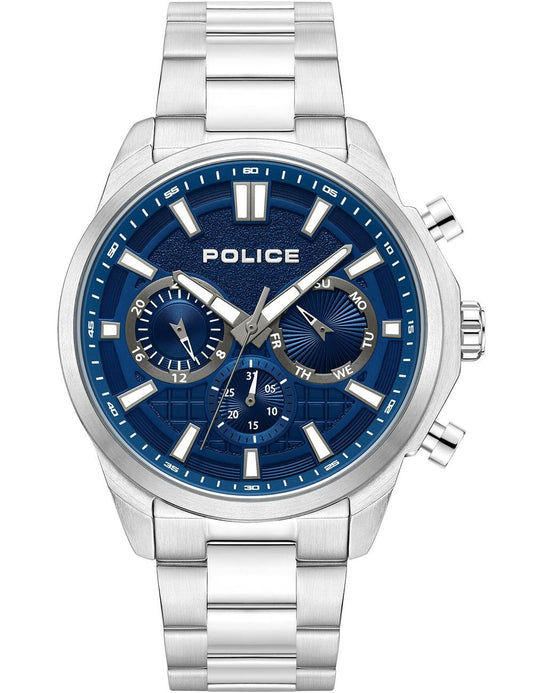Police Rangy PEWJK0021004 Herrenuhr Blau • Mineralglas • Datum & Wochentag