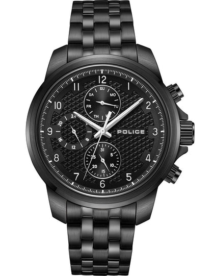 Police Mensor PEWJK0021504 Herrenuhr Schwarz • Quarz-Chronograph • Mineralglas