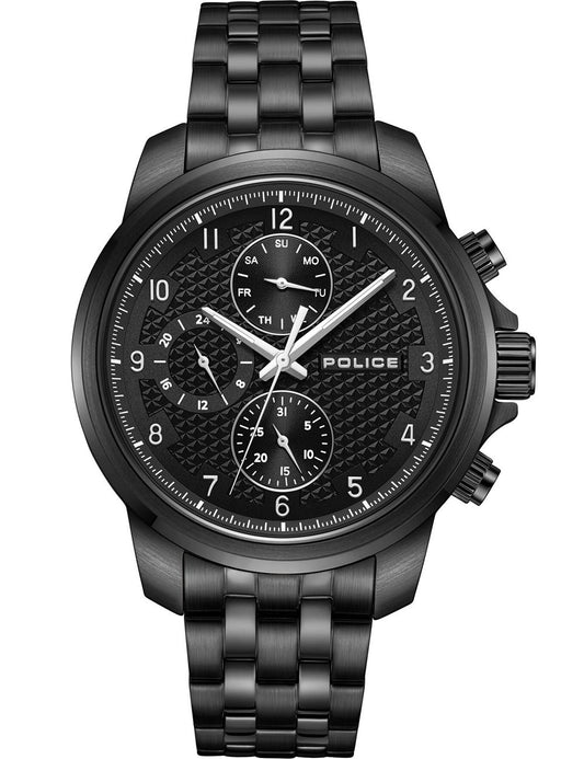 Police Mensor PEWJK0021504 Herrenuhr Schwarz • Quarz-Chronograph • Mineralglas