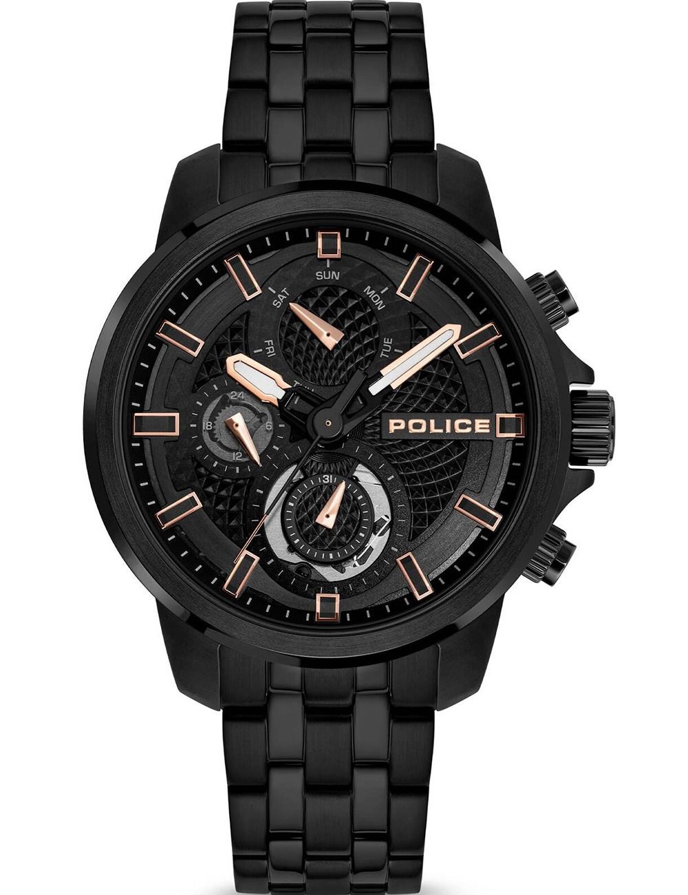 Police Newport PEWJK0021508 Herren • Mineralglas • Datum & Wochentag