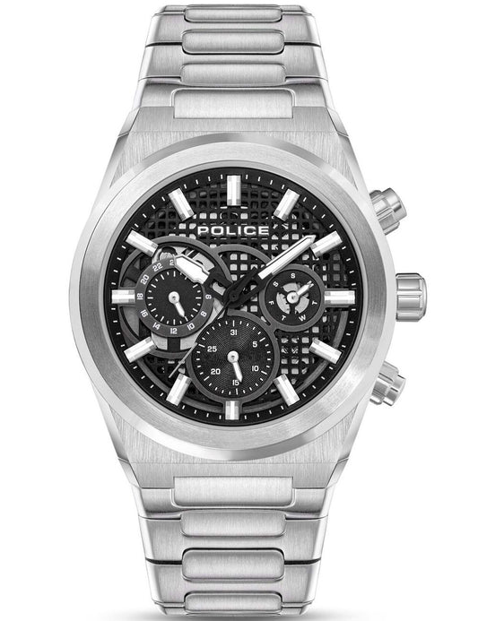 Police Eclipse PEWJK2226706 Herrenuhr Silber • Mineralglas • Quarzwerk mit Tag-Datum