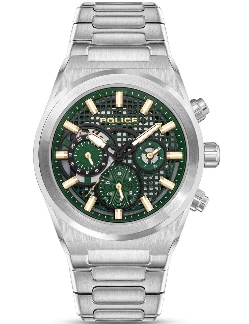 Police Eclipse PEWJK2226708 Herrenuhr Grün • Mineralglas • Quarzwerk VX9J