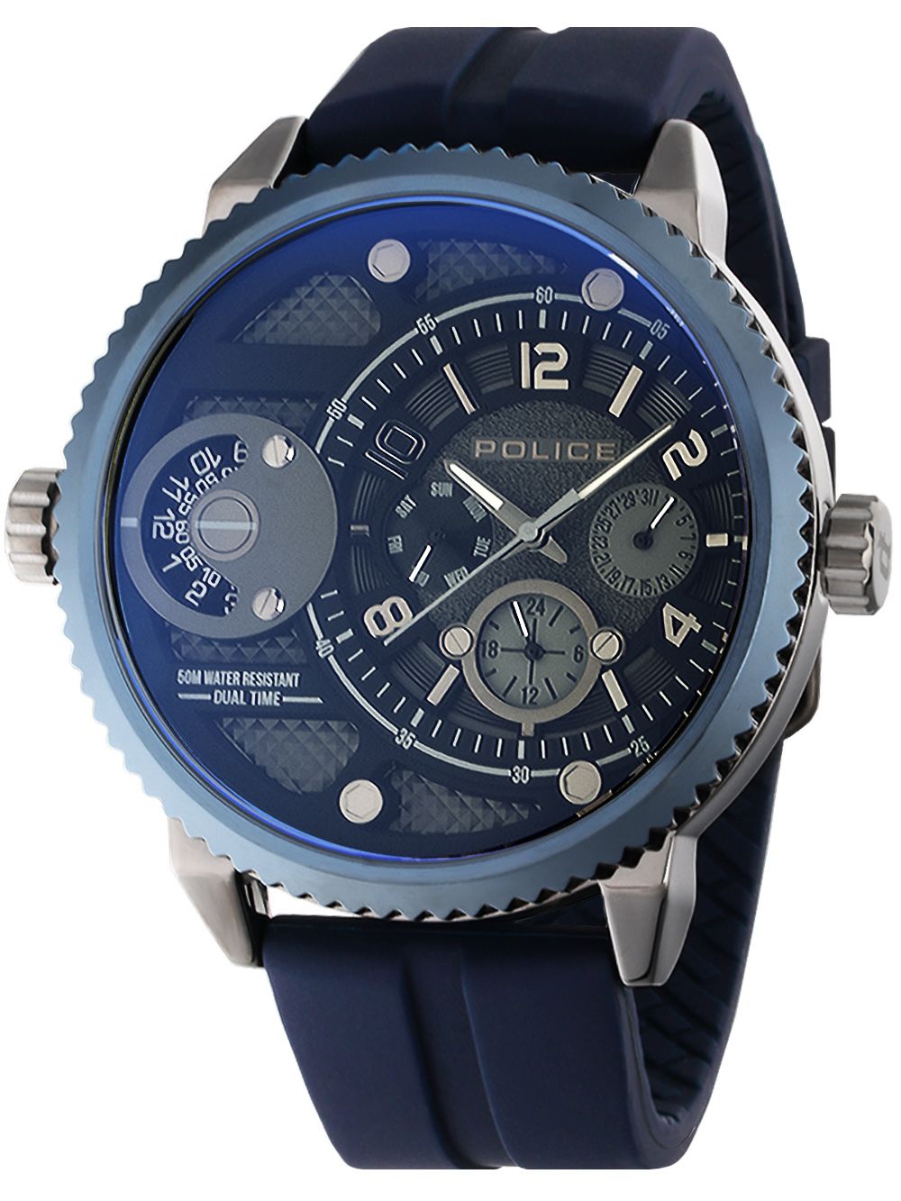 Police Ray PEWJQ2195240 Herrenuhr Mehrfarbig • Mineralglas • GMT Dual-Time