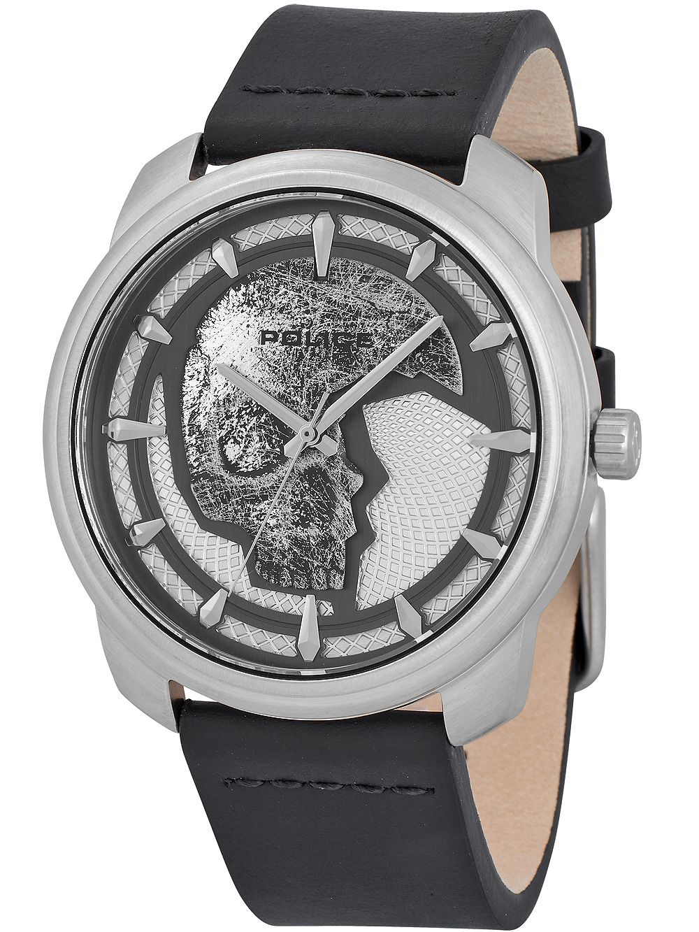 Police Bleder PL15714JS.04 Herrenuhr Schwarz • Totenkopf-Design • Quarzwerk