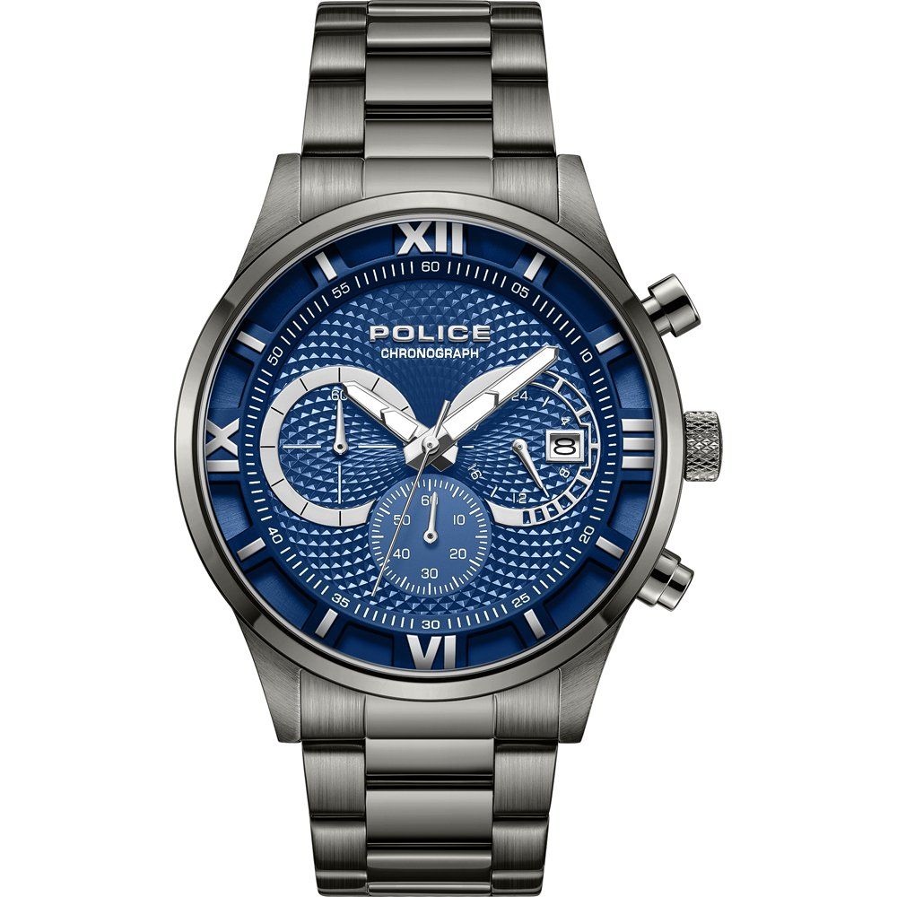 Police Driver PEWGK0001102 Herren Armbanduhr Blau • Mineralglas • Quarzwerk VD34