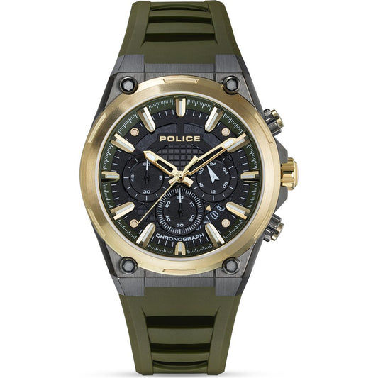 Police Uros PEWGO0000603 Herren Armbanduhr Grün • Chronograph • Mineralglas