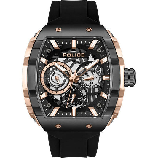 Police Flash PEWGQ0063006 Armbanduhr Schwarz • Dual Time • Mineralglas