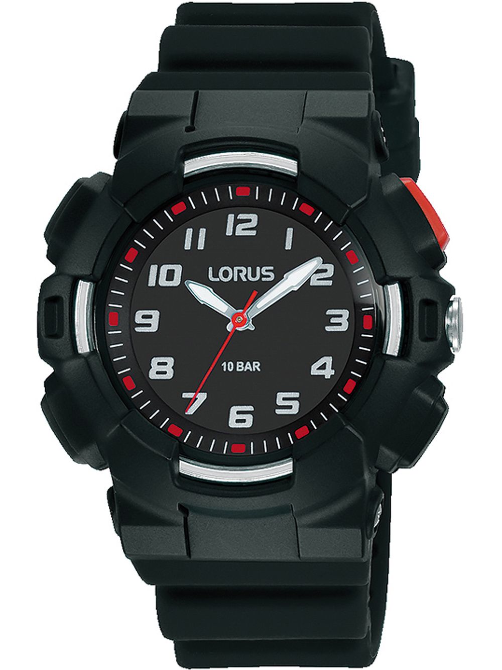 Lorus R2347NX9 Kinderuhr Schwarz • Leuchtzeiger • 10 ATM