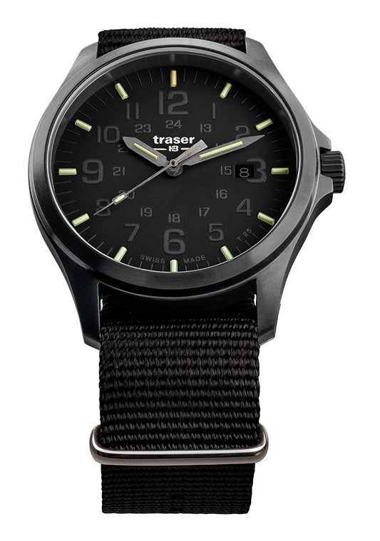 Traser P67 Officer Pro Black Nato Herrenuhr • Tritium-Leuchtzeiger • Saphirglas