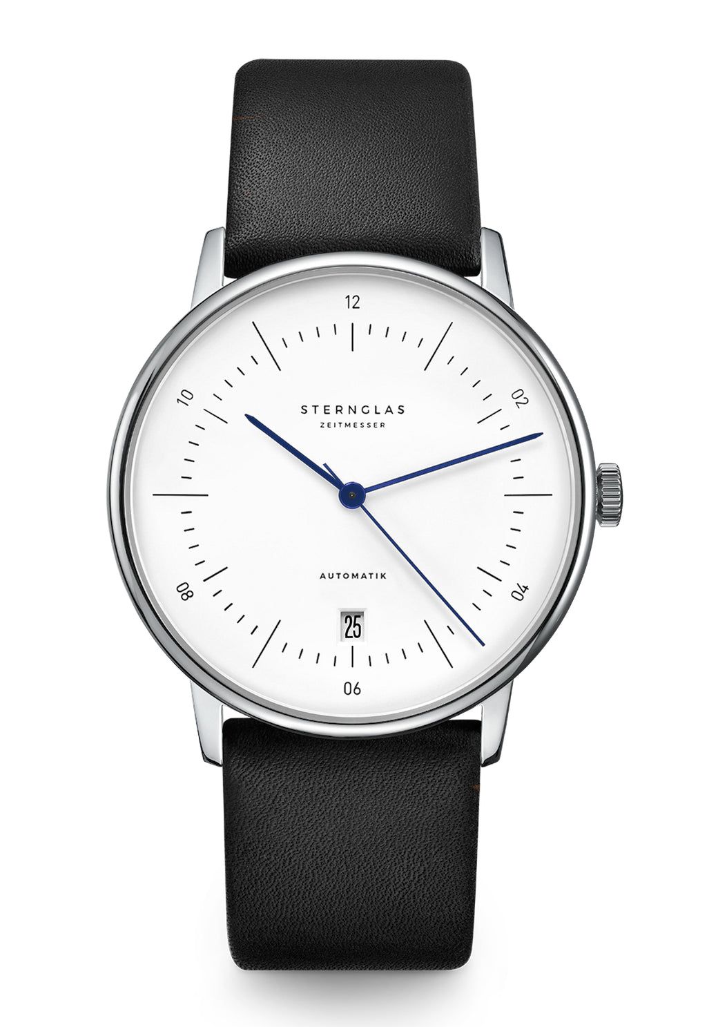 Sternglas Naos Automatik Herrenuhr Weiß • Saphirglas • Bauhaus-Design