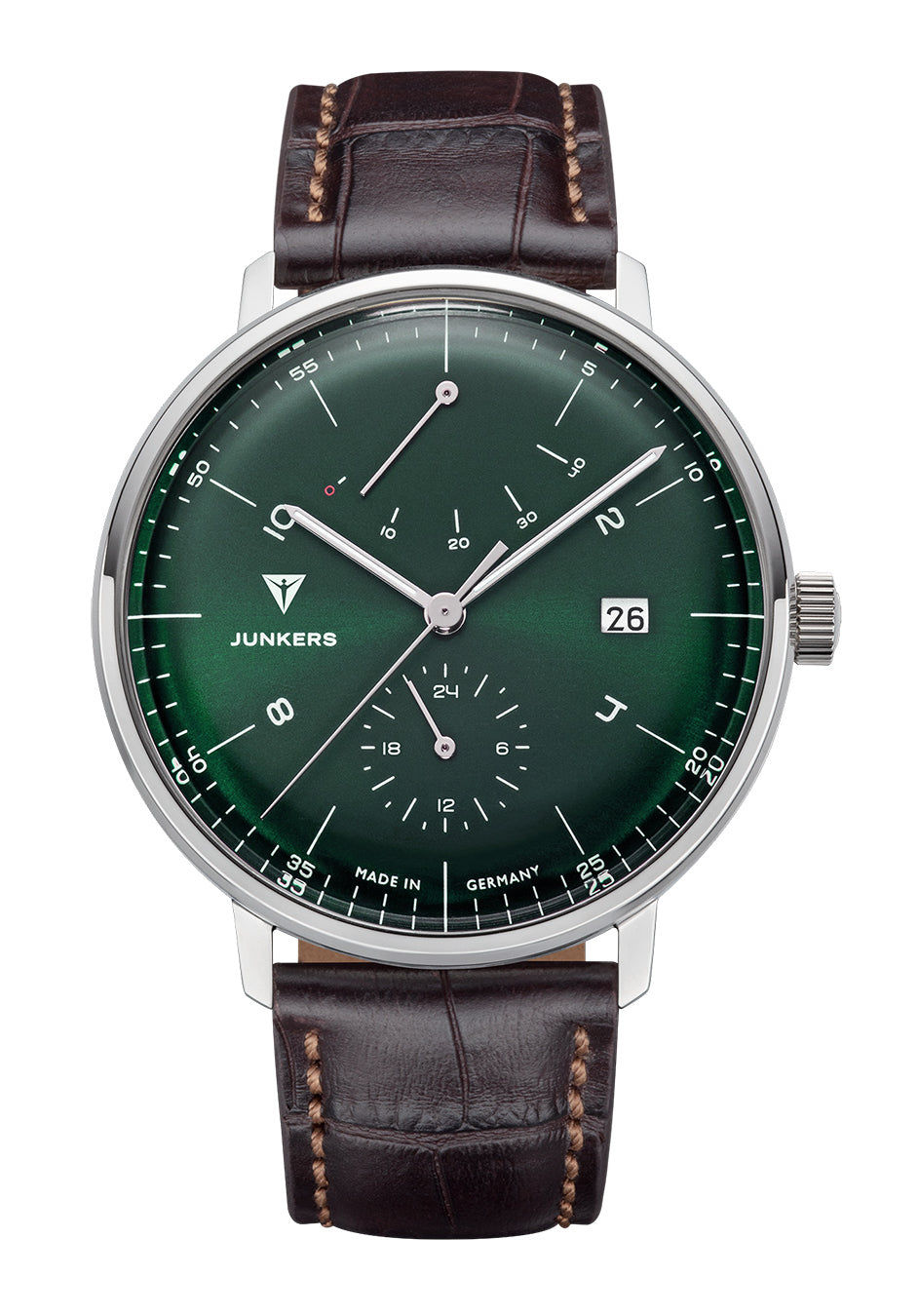 Junkers Bauhaus Gangreserve Herren Armbanduhr • Automatikwerk • Gangreserveanzeige