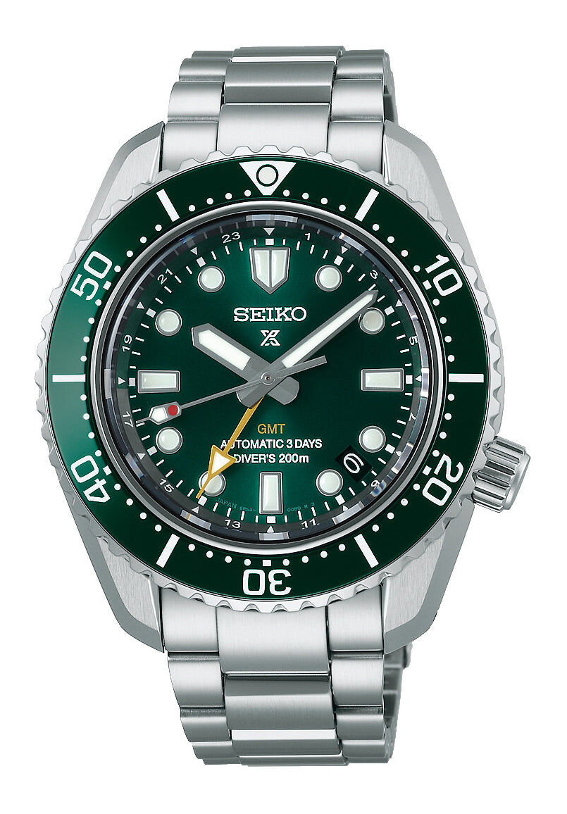 Seiko Prospex SPB381J1 Herrenuhr Grün • Automatik-GMT-Werk 6R54 • 200 m Wasserdicht