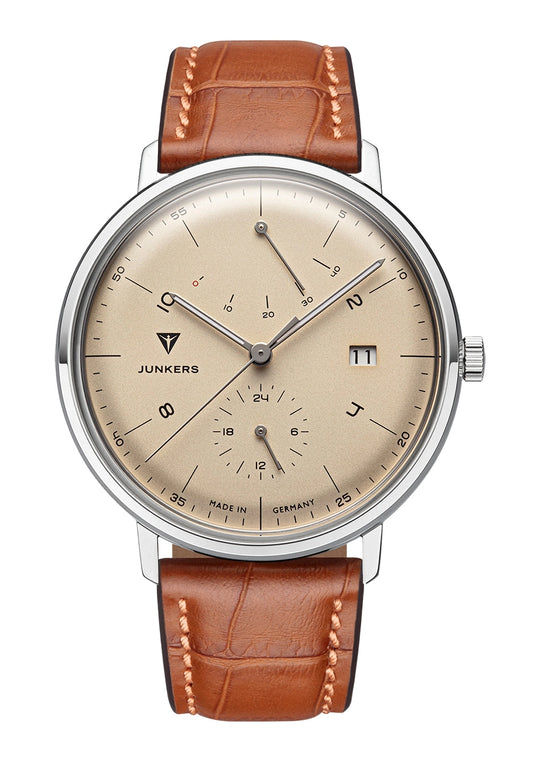 Junkers Bauhaus 910.01 Herren Automatikuhr • Hesalit-Glas • Sichtboden