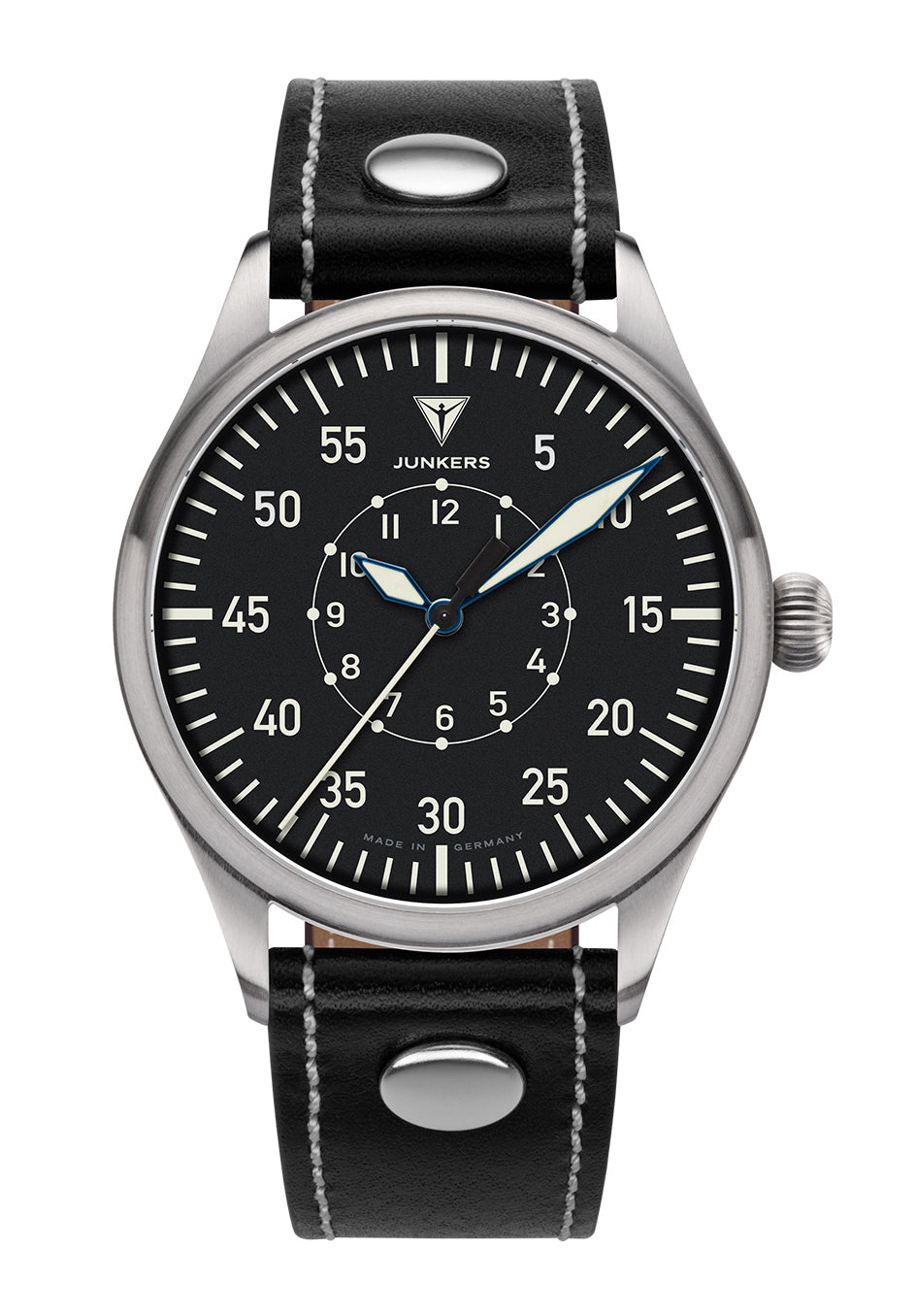 Junkers Baumuster B 920.02.02 Herren Armbanduhr Schwarz • Saphirglas • Miyota Quarzwerk