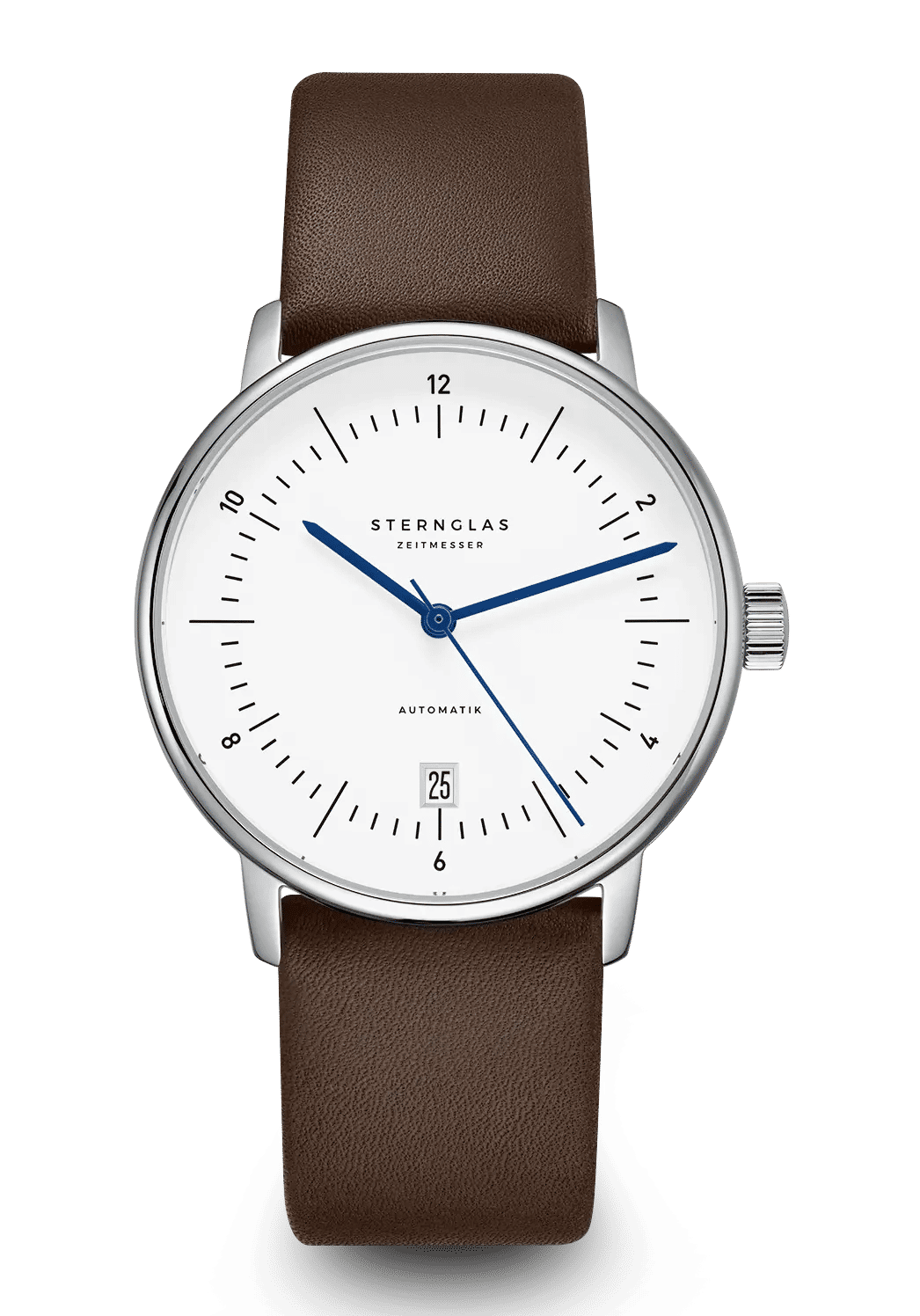 Sternglas Naos Automatik 38mm Herren Weiß • Automatikwerk • Bauhaus-Design