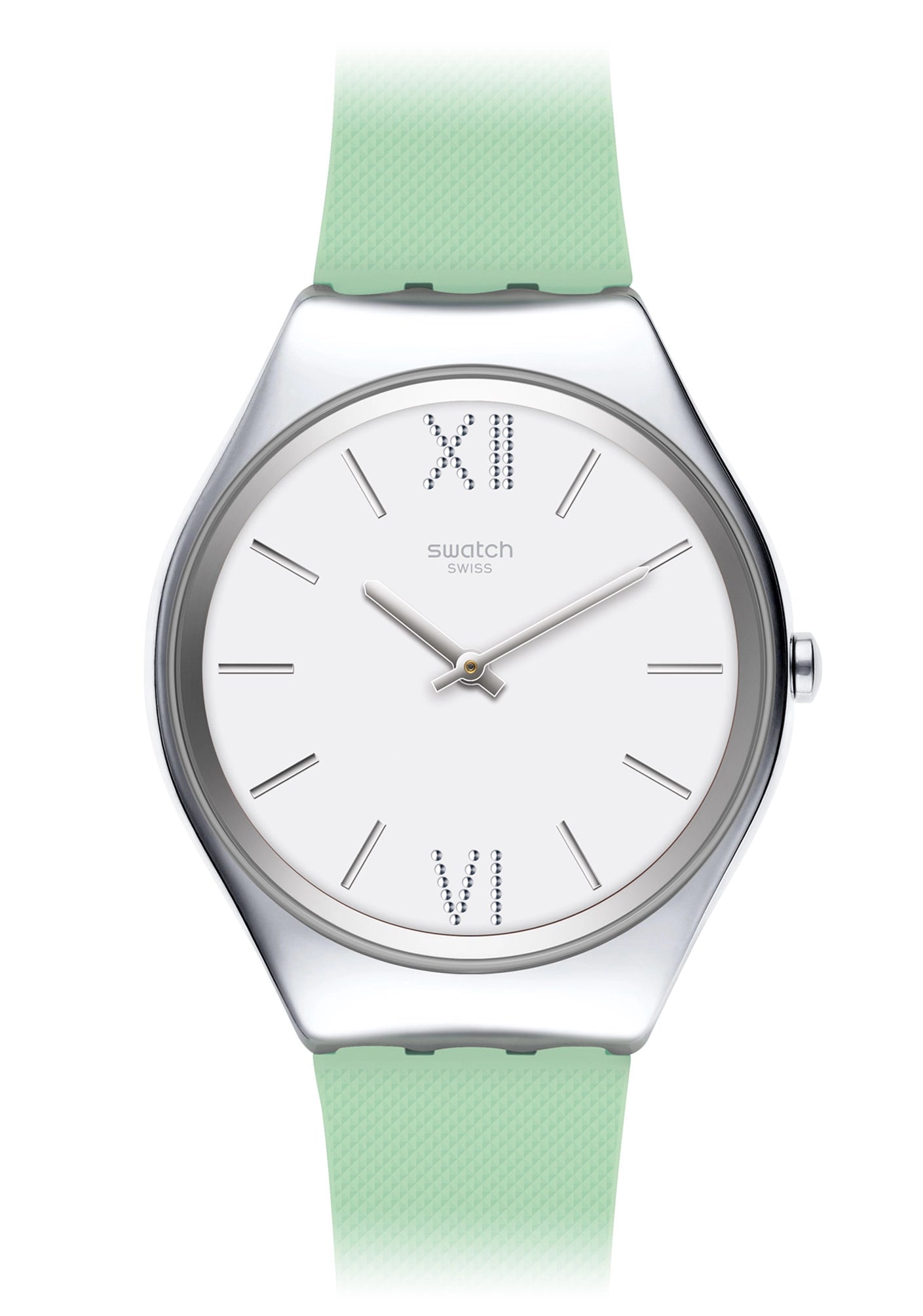 Swatch Skin Aloe Damenuhr • Ultraflaches Design • Quarzwerk