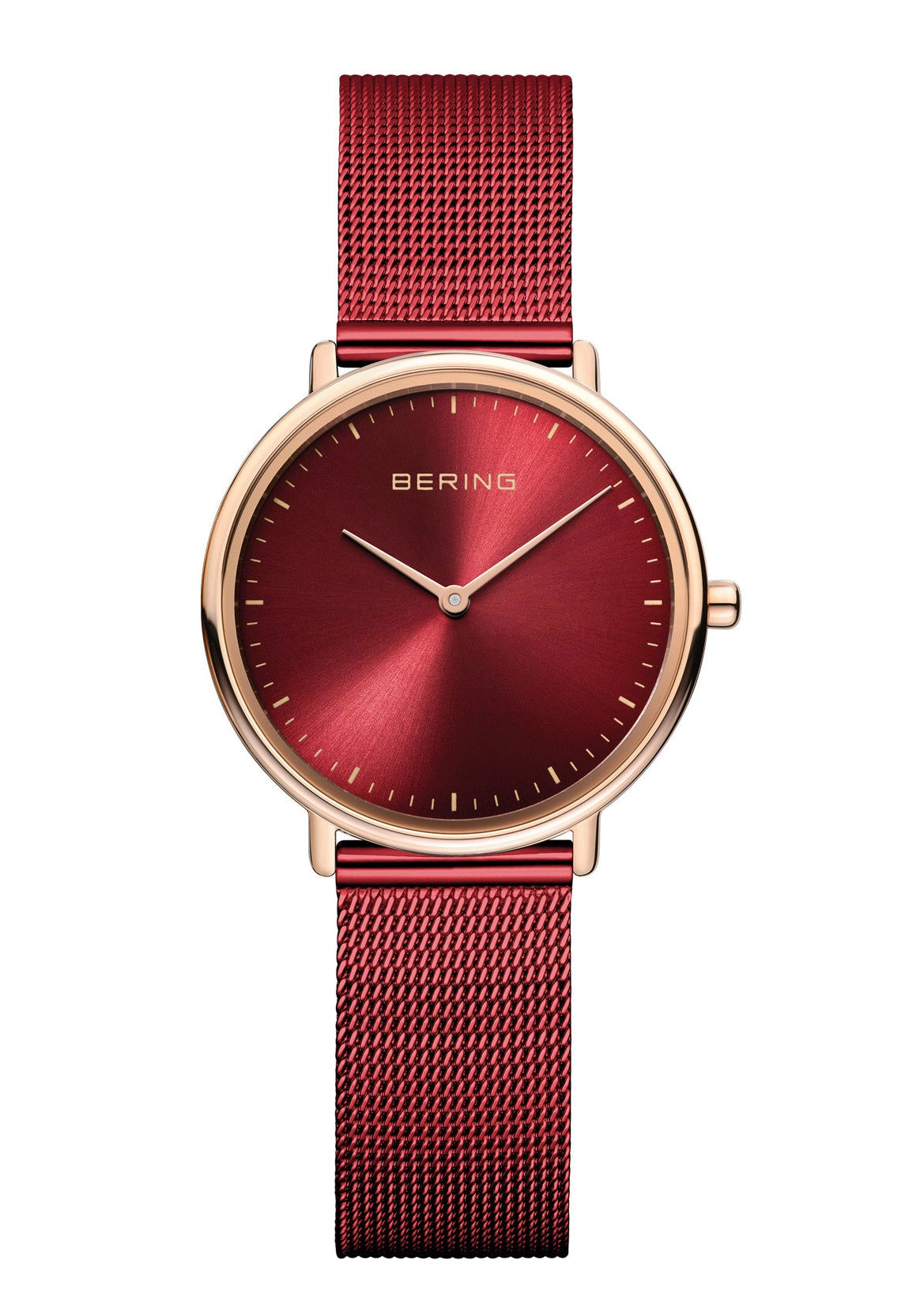 BERING Ultra Slim 17031-166 Damen Armbanduhr Schwarz-Roségold • Saphirglas • Skandinavisches Design