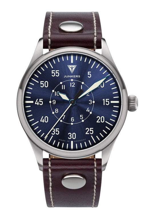 Junkers Baumuster 9.20.01.02 Herrenuhr Schwarz • Saphirglas • Verschraubte Krone