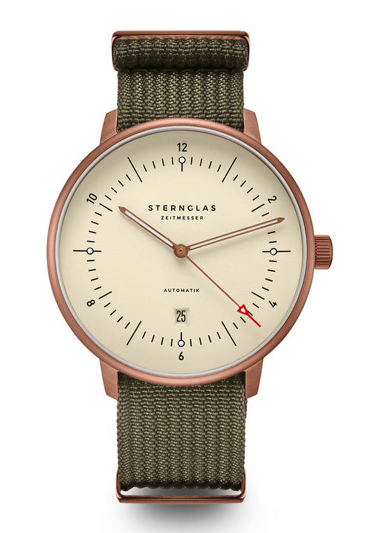 Sternglas Naos XL S02-NX42-FI05 Herren Automatikuhr Alabaster Bronze • Miyota 8215 Automatikwerk • Gewölbtes Saphirglas