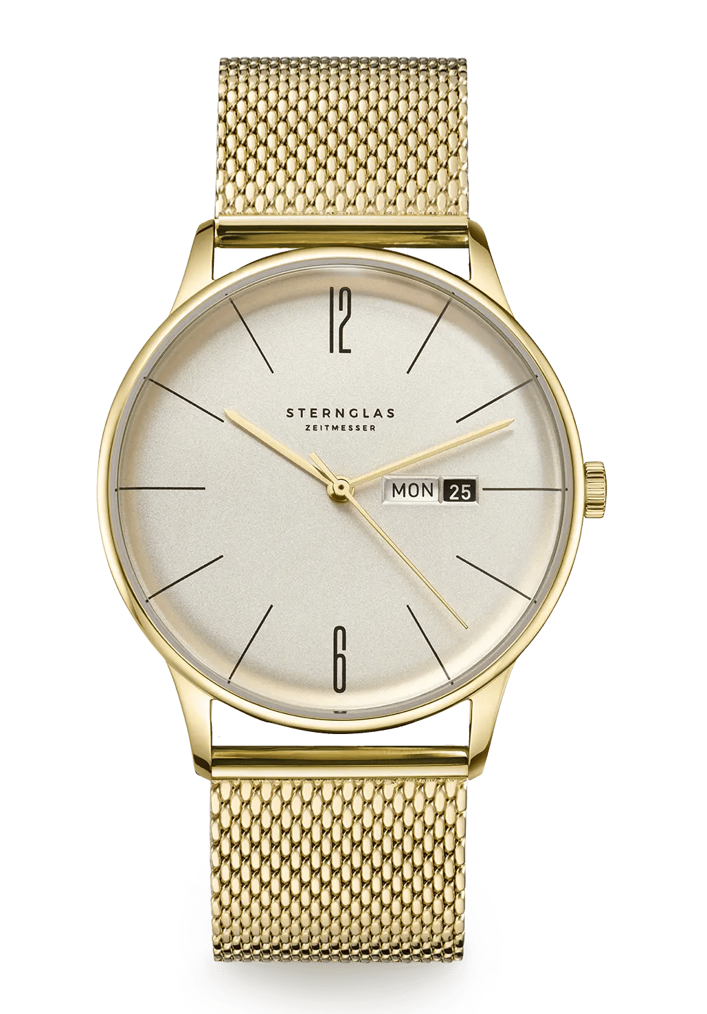 Sternglas Berlin 38mm Armbanduhr • Gewölbtes Saphirglas • Minimalistisches Bauhaus-Design
