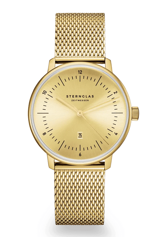 Sternglas Naos XS Edition Elyra Damen Armbanduhr Gold • Minimalistische Ästhetik • Sonderedition
