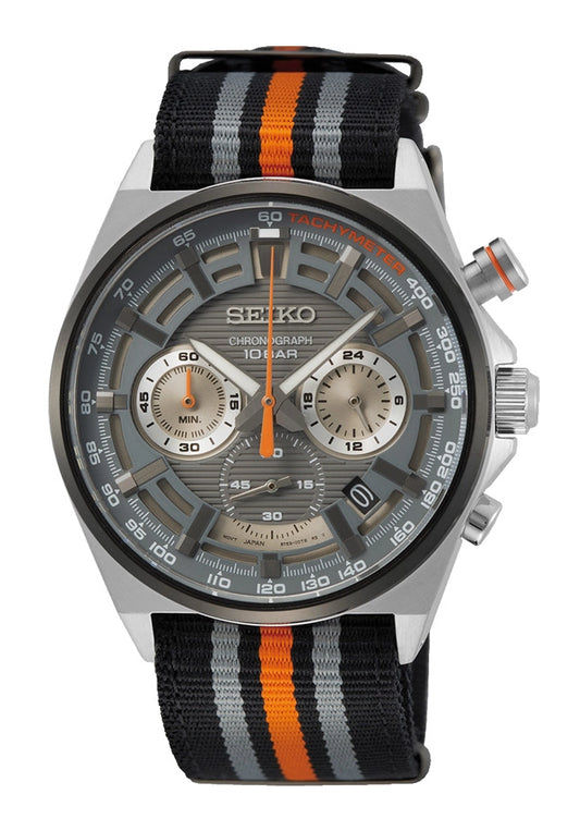 Seiko Core SSB403P1 Herrenuhr Grau • Quarz-Chronograph • Hardlex-Glas